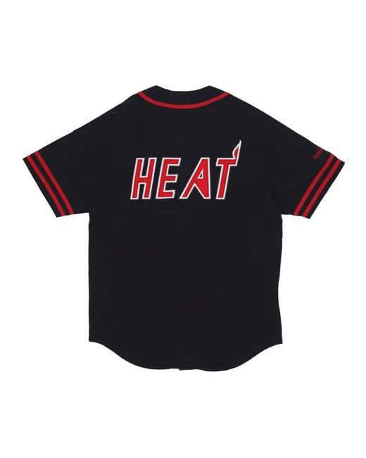 Mitchell & Ness Miami Heat Nba Vintage Knopfjacke in Black für Herren