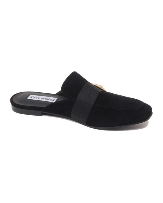 Steve Madden Black Mules