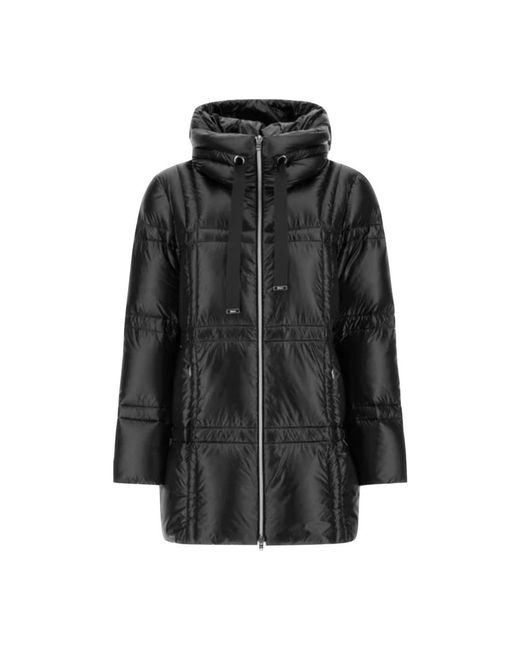 Herno Jassen ,Zwart ,Nylon A-Shape Jas in het Black