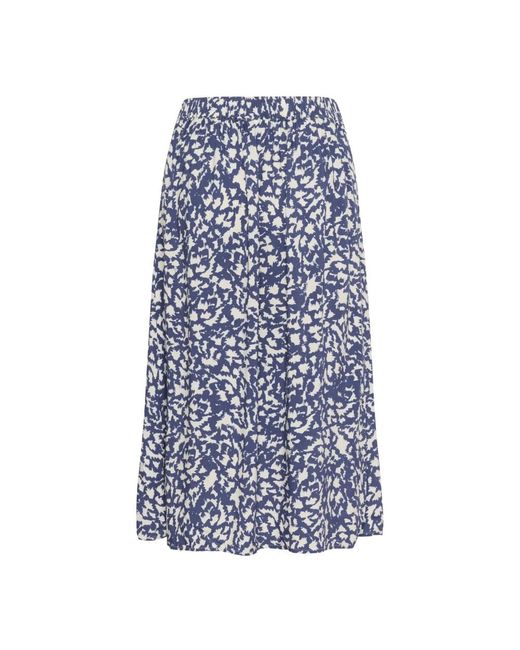 Part Two Rokken ,Veelkleurig ,Grafische Print Rok Oceana Stijl in het Blue