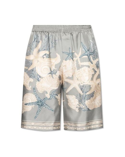 Versace Gray Casual Shorts for men