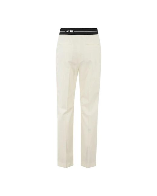 Trousers > slim-fit trousers MSGM en coloris Natural