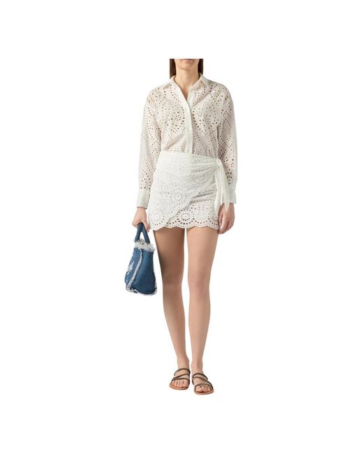 Mc2 Saint Barth White Short Skirts