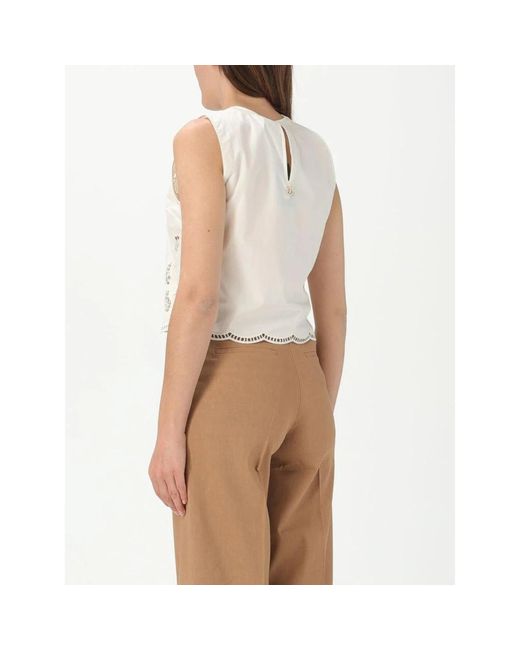 Twinset Natural Sleeveless Tops