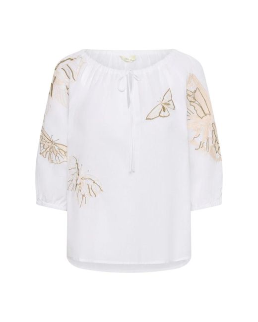 Cream White Blouses