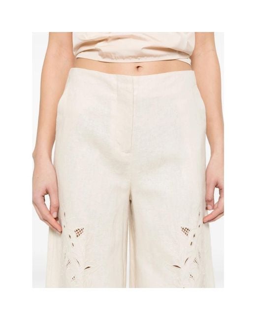 Twinset Natural Cropped Trousers