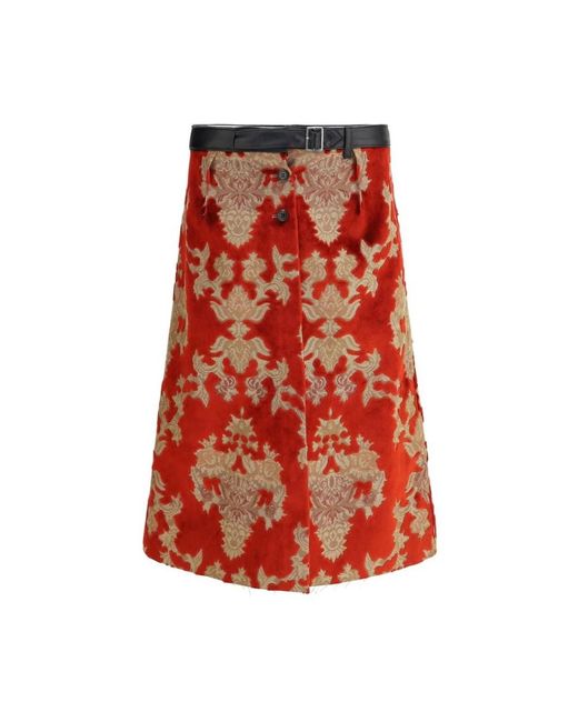 Undercover Red Midi Skirts