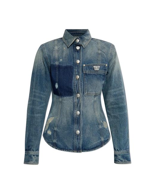 M I S B H V Denim Jackets in het Blue