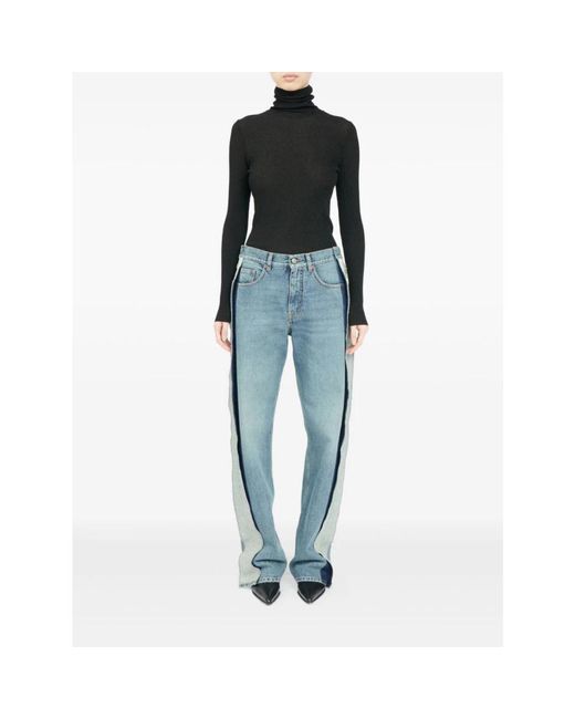 MM6 by Maison Margiela Blue Loose Fit Jeans