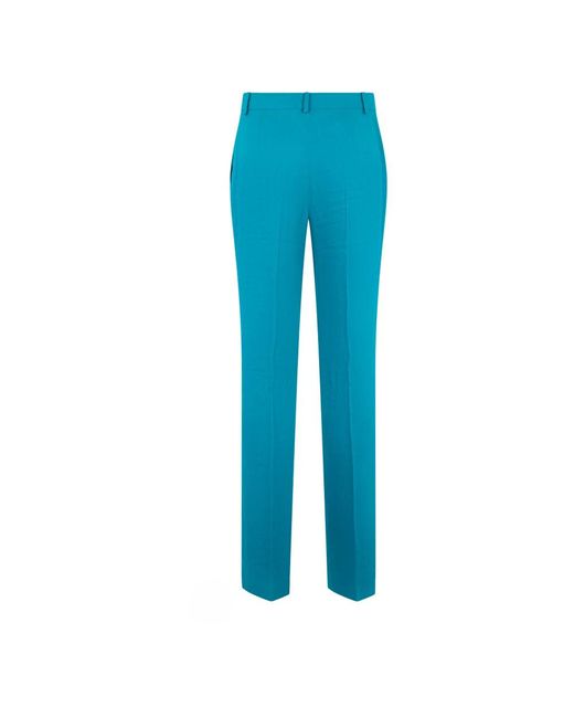Alberta Ferretti Klassieke Broek Met Hoge Taille in het Blue