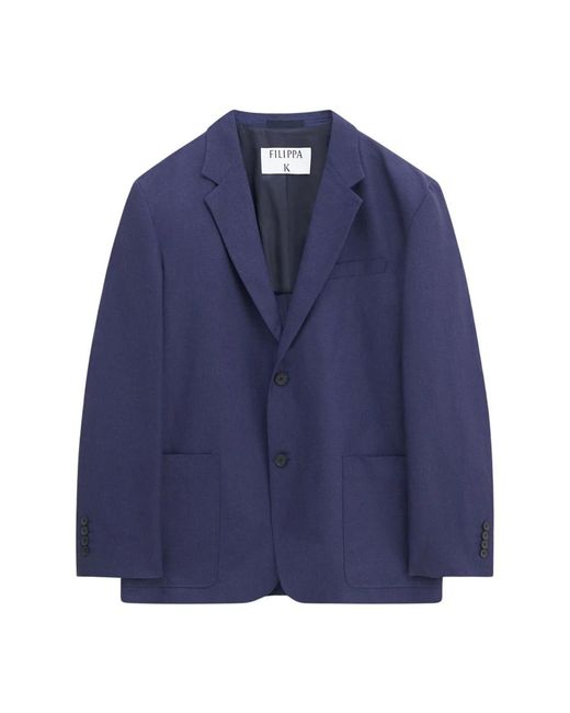 Filippa K Jassen ,Blauw ,Katoen Relaxed Blazer in het Blue voor heren