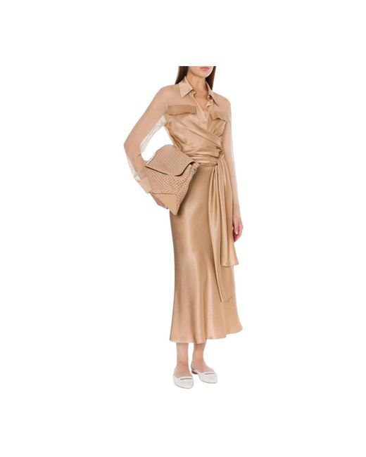 Alberta Ferretti Natural Party Dresses
