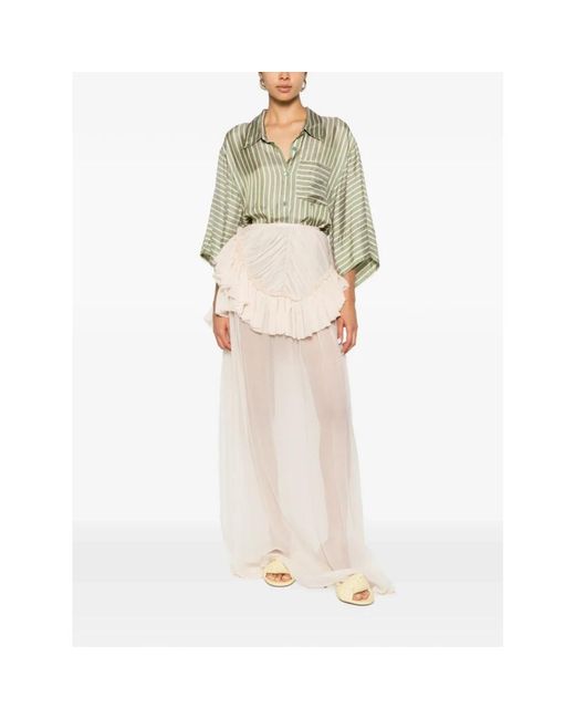 Dries Van Noten White Maxi Skirts