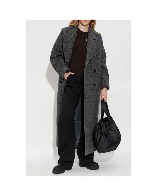Samsøe & Samsøe Black Double-Breasted Coats