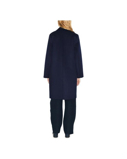 Tory Burch T Monogram Jacquard Wollen Jas in het Blue