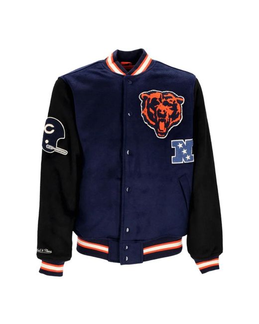 Mitchell & Ness Jassen ,Blauw ,Wol Chicago Bears Legacy Varsity Jacket in het Blue voor heren