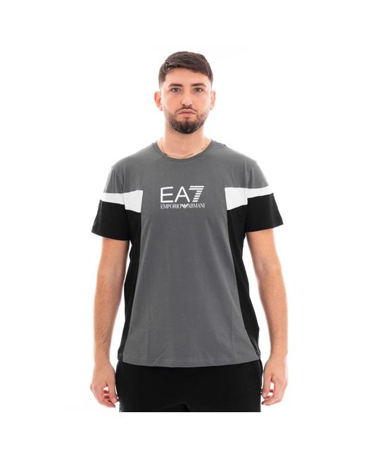 EA7 Casual t-shirt in Gray für Herren