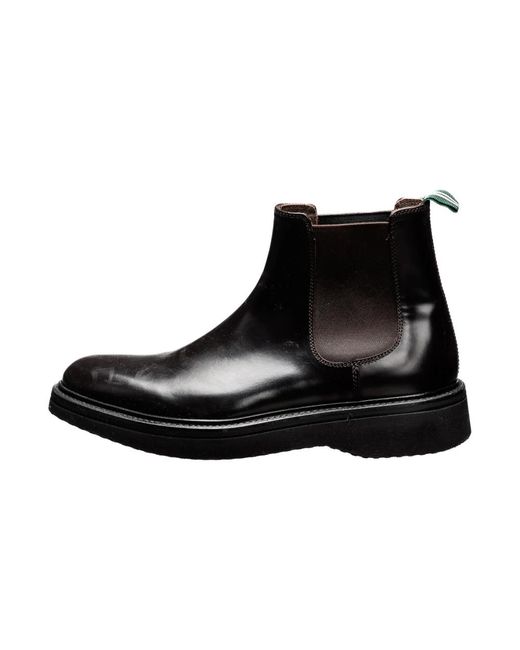 Green George Black Chelsea Boots for men