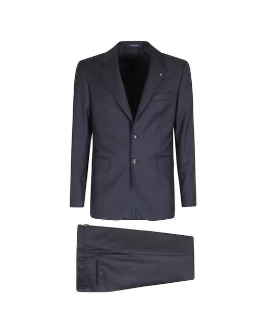 Tagliatore Blue Single Breasted Suits for men