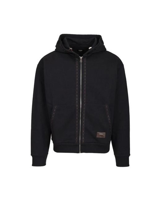 Fendi Black Zip-Throughs for men