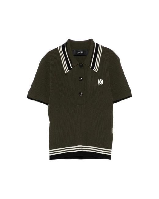 Amiri Green Polo Shirts