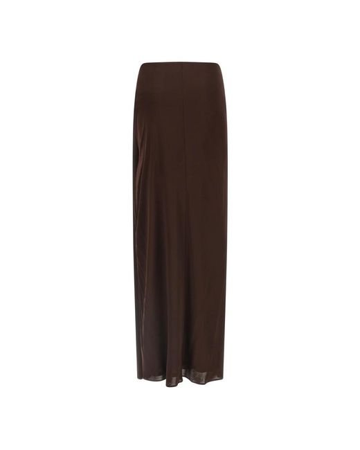 Elisabetta Franchi Brown Maxi Skirts
