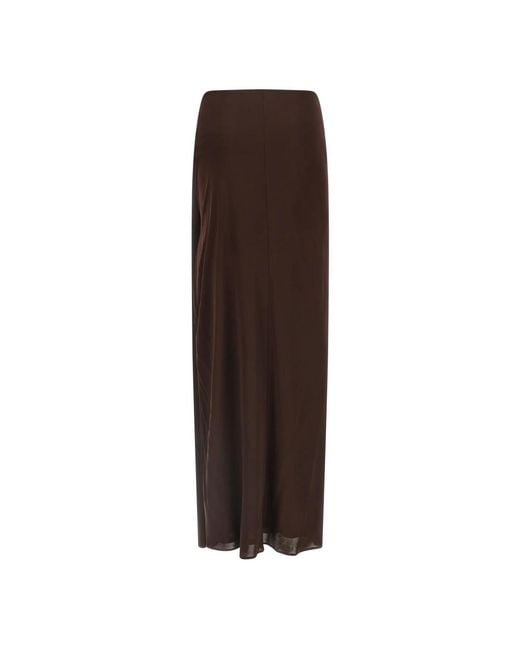 Elisabetta Franchi Brown Maxi Skirts