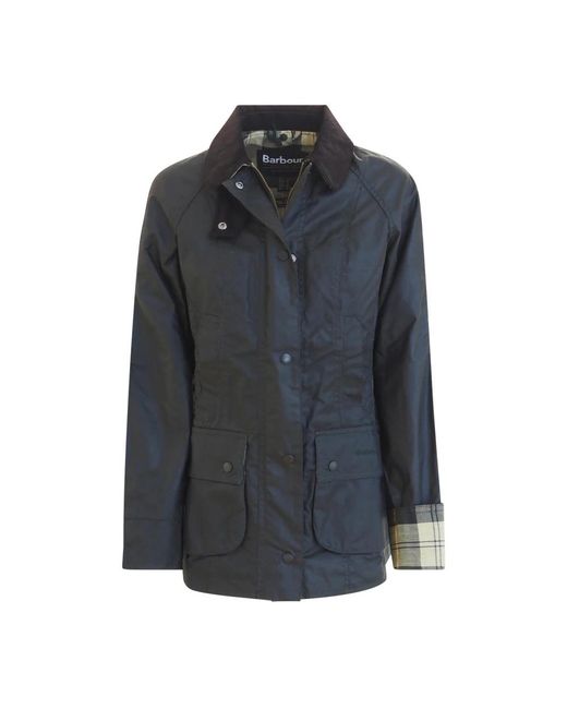 Barbour Jassen ,Groen ,Katoen Gewaxte Jas Beadnell in het Blue