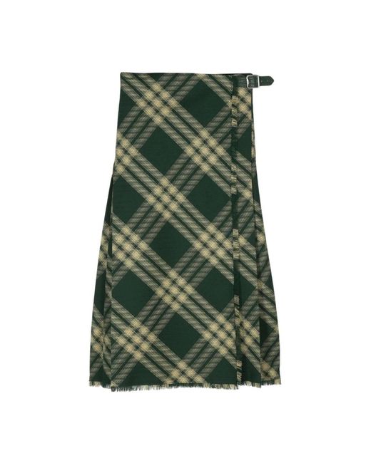 Burberry Green Midi Skirts