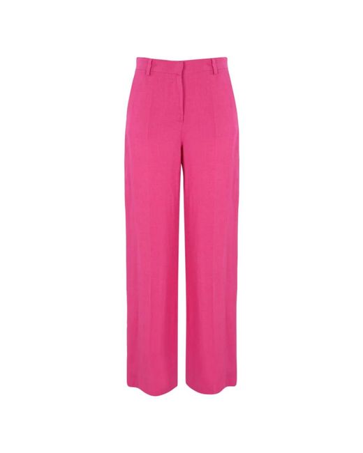 Lino canvas pantaloni rosa di Weekend by Maxmara in Pink