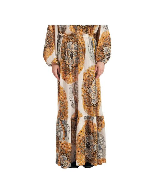 Antik Batik Metallic Maxi Skirts