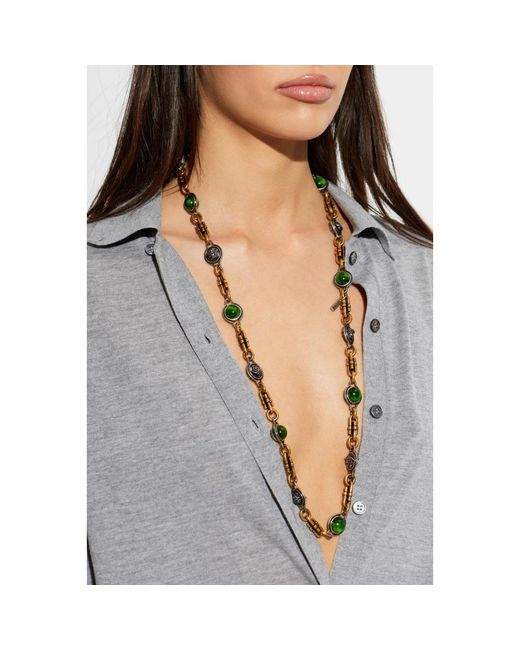 Necklaces Versace de color Metallic
