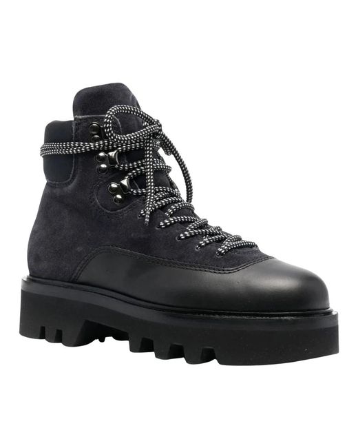 Furla Black Lace-Up Boots