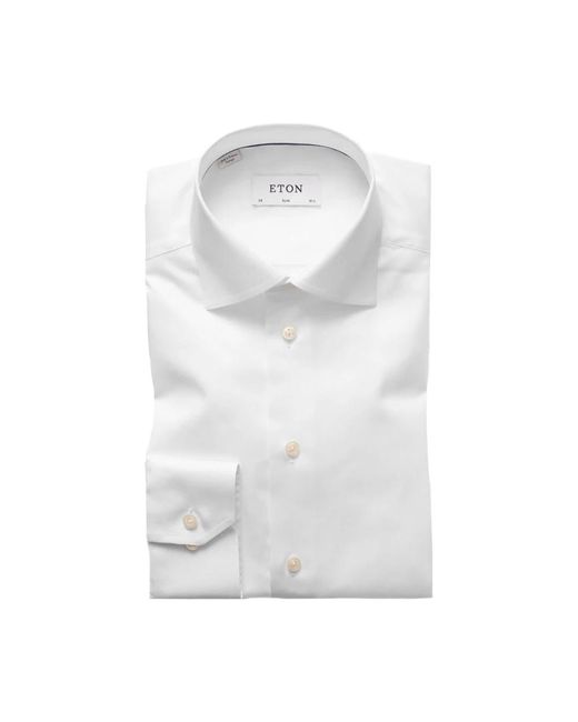Eton of Sweden Zeitloses slim fit hemd in White für Herren