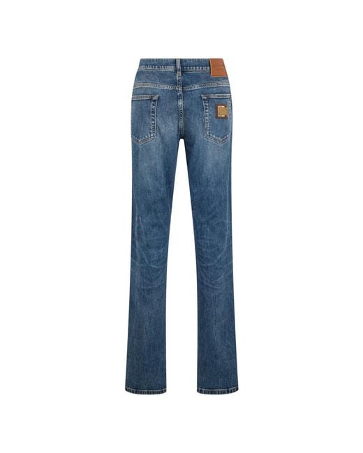 Dolce & Gabbana Blue Slim Fit Jeans for men