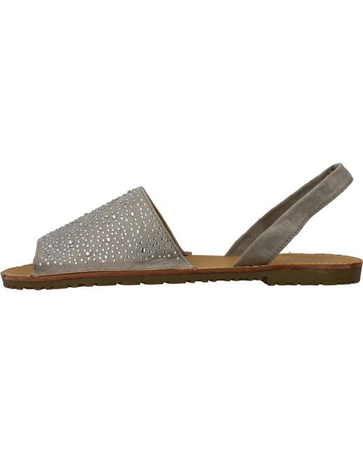 Sprox Schoenen ,Grijs ,Leer Casual Klassieke Sandaal in het Brown
