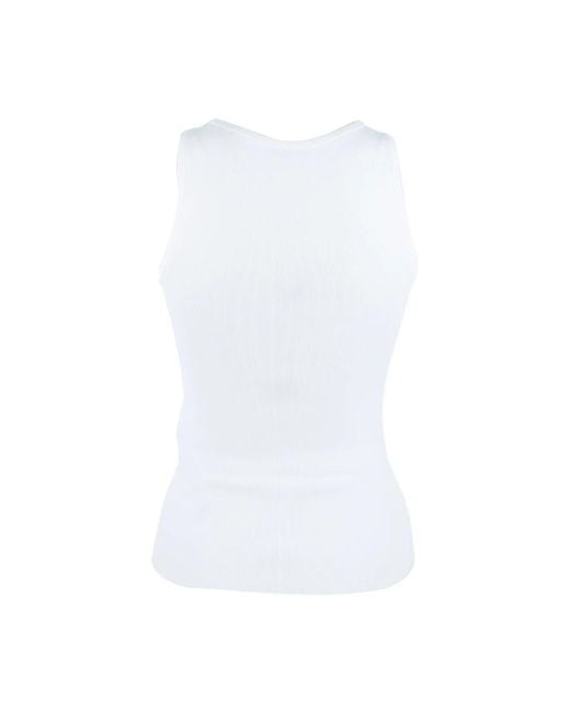 Balenciaga Sleeveless Tops in het White