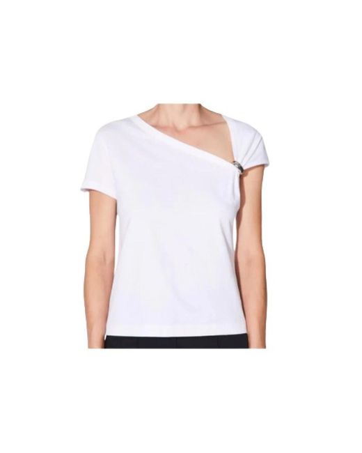 Barbara Bui White Weißes jersey mode t-shirt