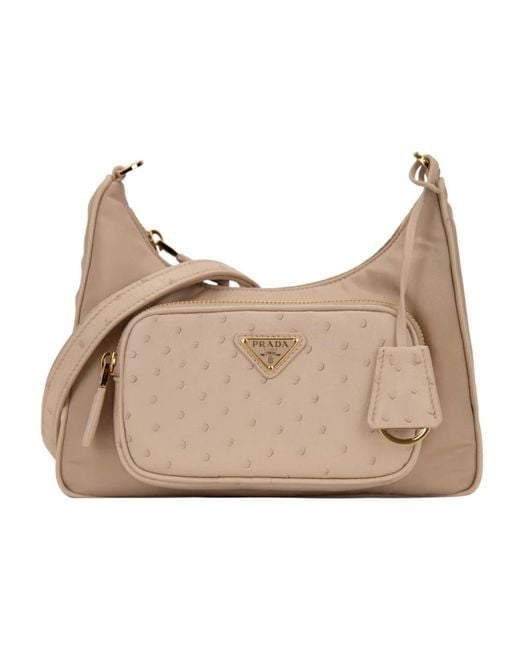 Prada Natural Cross Body Bags