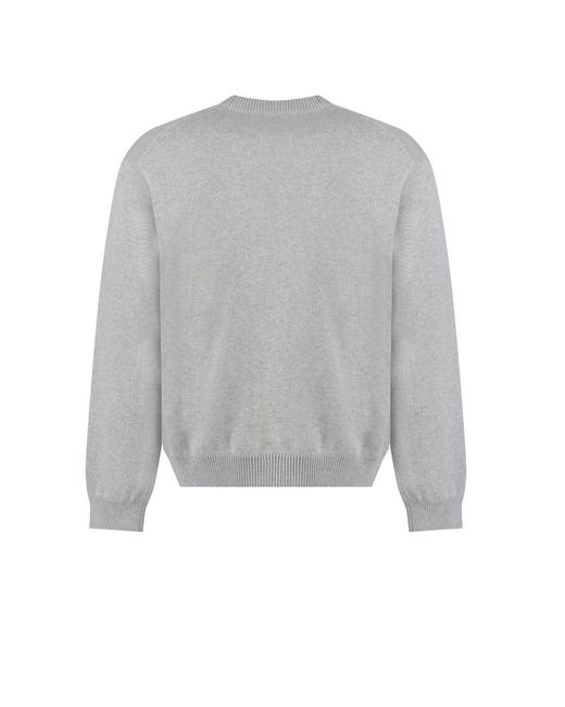 KENZO Gray Round-Neck Knitwear for men