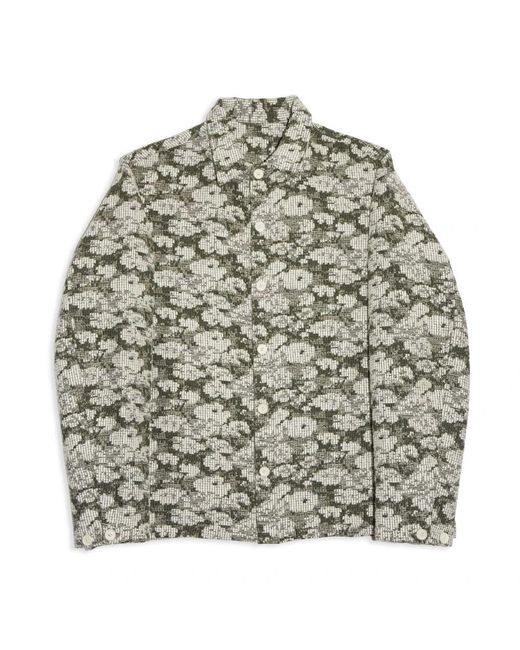 Soulland Tyra Jacquard Shirt Jacket in het Natural voor heren