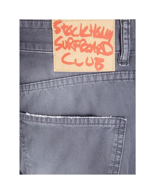 Stockholm Surfboard Club Blue Straight Fit Jeans for men