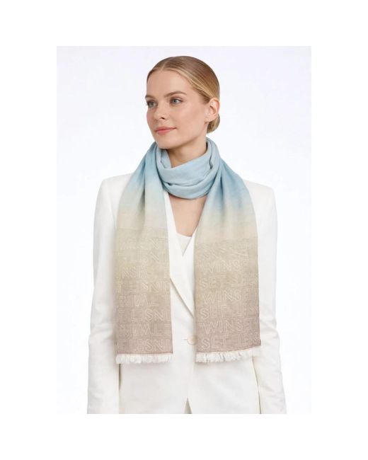 Twinset Blue Winter Scarves