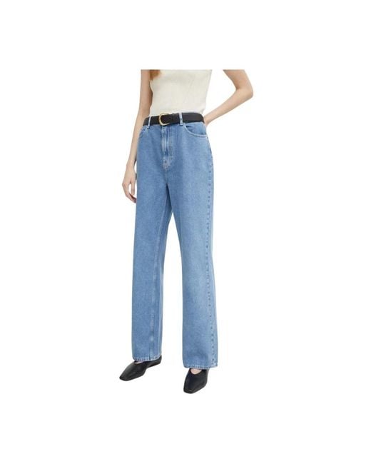 2nd Day Rechte Jeans in het Blue