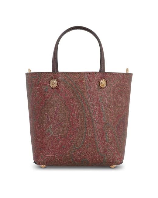 Etro Red Tote Bags