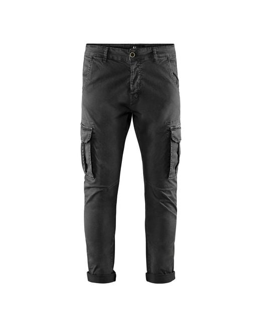 Bomboogie Gray Slim-Fit Trousers for men