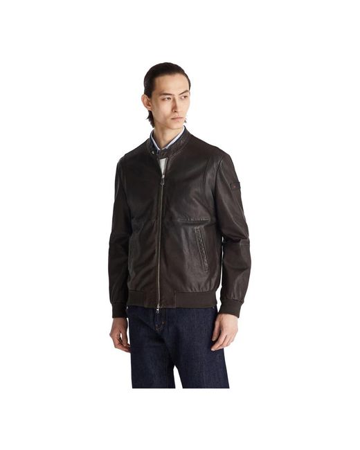 Leather Jackets Peuterey de hombre de color Black