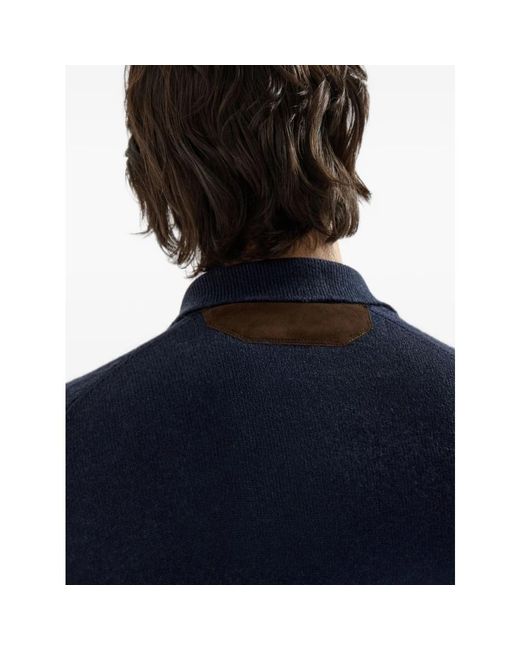 Brunello Cucinelli Blue Cashmere Knitwear for men