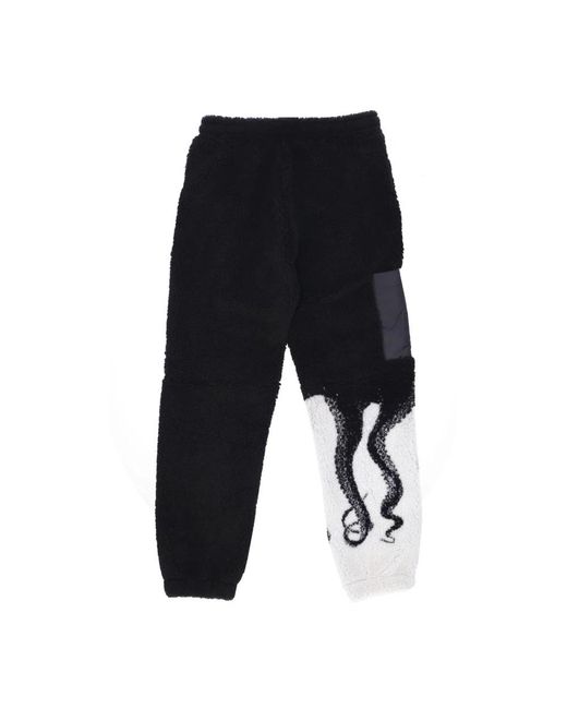Octopus Black Teddy Bear Side Sherpa Pant for men