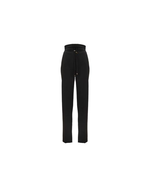 Elisabetta Franchi Black Straight Trousers